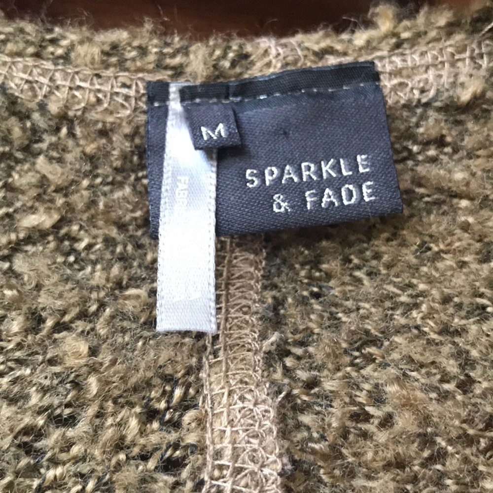 Sparkle & Fade Uo Khaki Open Front Cardigan - image 4